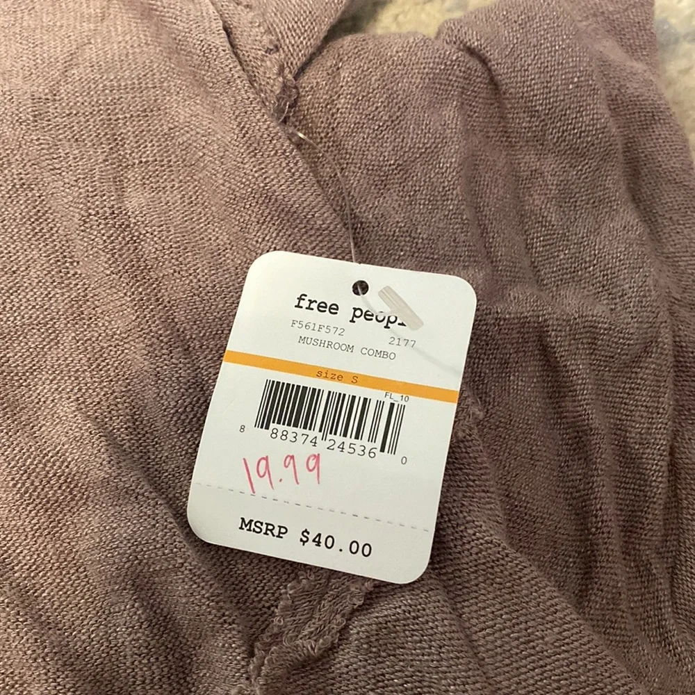 Brown and orange trim intimately Free People top size small - Picture 3 of 5